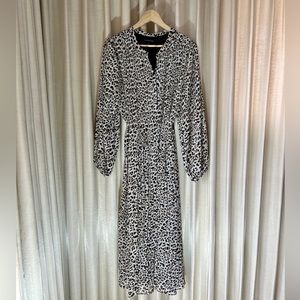Banana Republic Lined ANIMAL PRINT Maxi Dress, XL